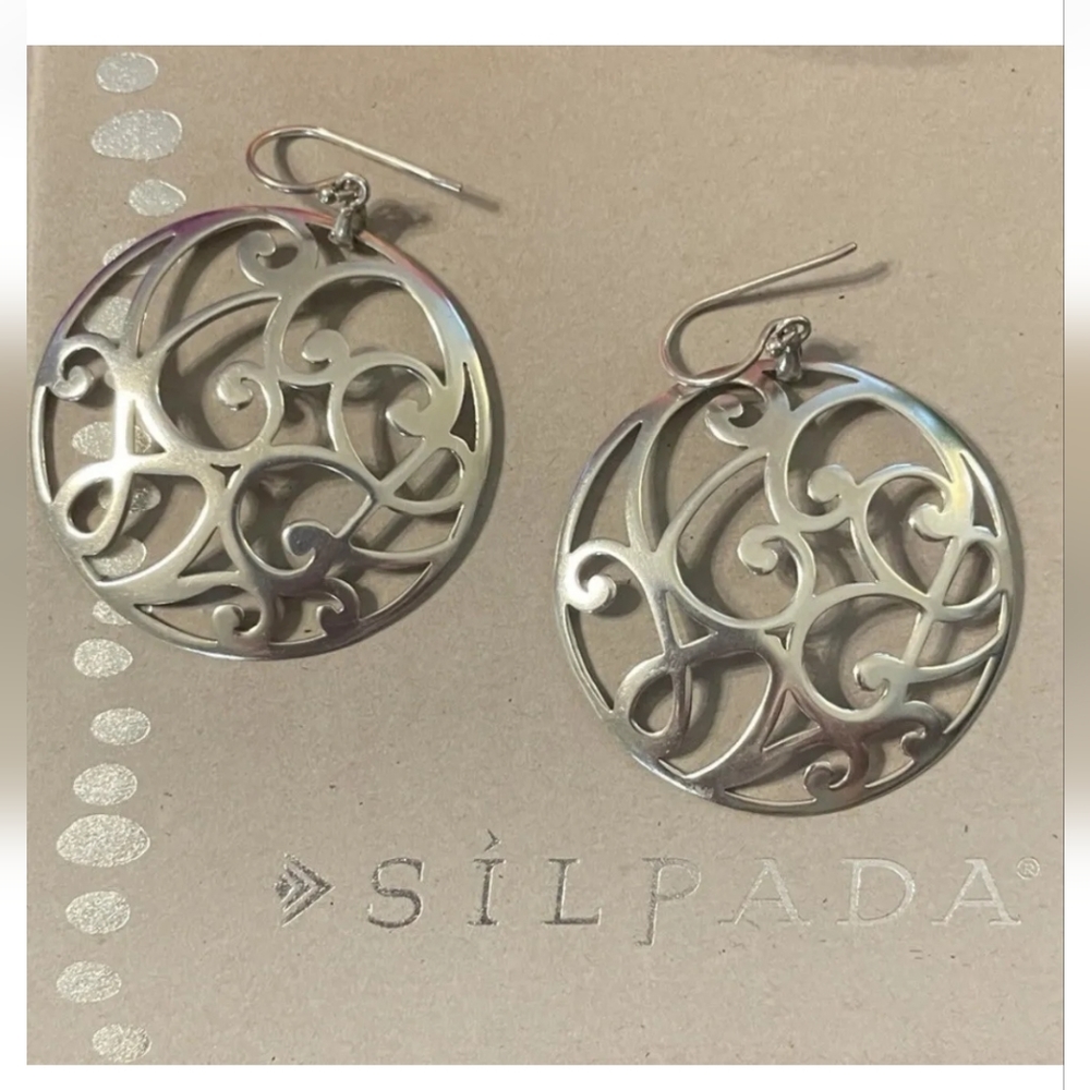 Silpada W2137 Scroll Sterling Silver Earrings